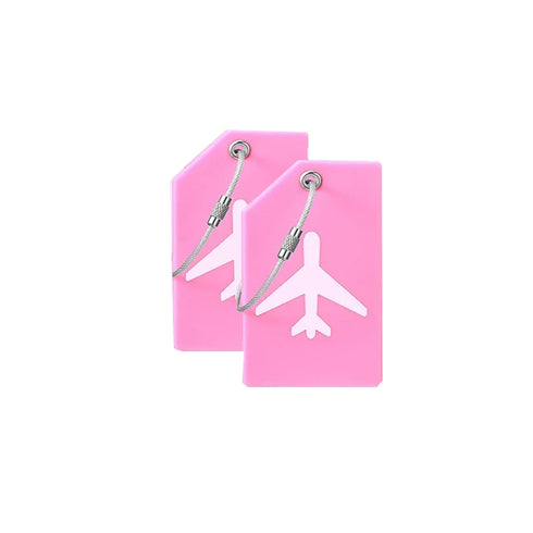 2pcs Name ID Card Silicone Travel Luggage Tag Suitcase Travel Accessories Quickly Discover Luggage Tag Name Baggage Information